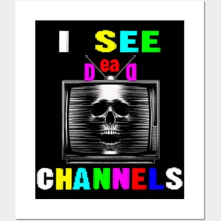 Macabre Vintage Screen TV Skull Posters and Art